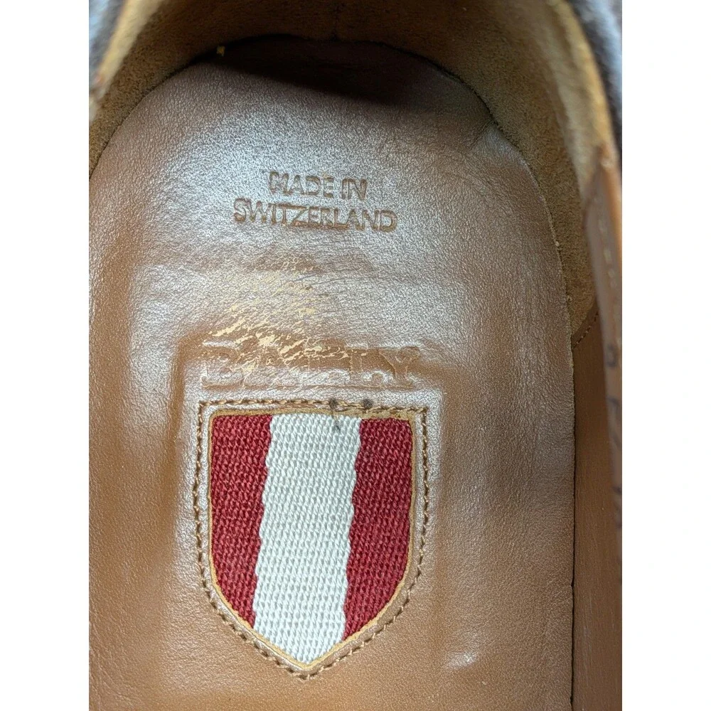 Bally Basico/2 Horsebit Loafers Mens US 10 D Brown Pebbled Leather